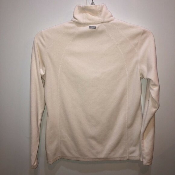 Columbia Womens Medium Ivory 1/4 Zip Long Sleeve Pullover Top Activewear M - Picture 4 of 7
